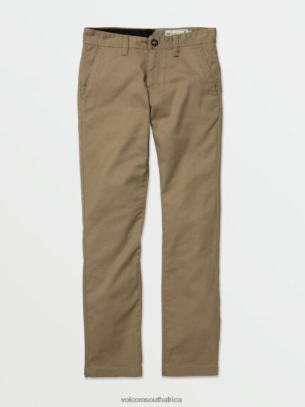 Z0ZR081264 Khaki Boys Frickin Modern Stretch Chino Pants Volcom Clothing