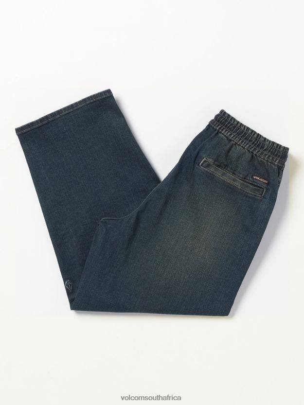 Z0ZR081283 Old Blackboard Boys Freazy Loose Elastic Waist Denim Pants Volcom Clothing - Image 2