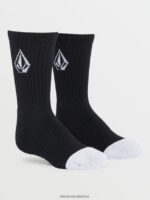 Z0ZR081289 Black Boys Full Stone Socks 3 Pack Volcom Accessories