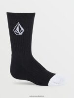 Z0ZR081289 Black Boys Full Stone Socks 3 Pack Volcom Accessories - Image 3