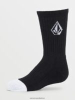 Z0ZR081289 Black Boys Full Stone Socks 3 Pack Volcom Accessories - Image 4
