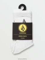 Z0ZR081293 White Boys Full Stone Socks 3 Pack Volcom Accessories - Image 11