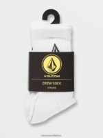 Z0ZR081293 White Boys Full Stone Socks 3 Pack Volcom Accessories - Image 19