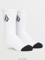 Z0ZR081293 White Boys Full Stone Socks 3 Pack Volcom Accessories - Image 4