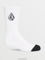 Z0ZR081293 White Boys Full Stone Socks 3 Pack Volcom Accessories - Image 7
