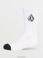 Z0ZR081293 White Boys Full Stone Socks 3 Pack Volcom Accessories - Image 9