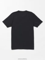 Z0ZR0812 Black Men Solid Short Sleeve Tee Volcom Clothing - Image 2