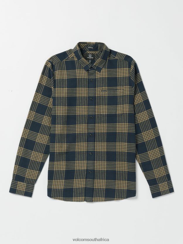 z0zr08130_navy_men_caden_plaid_long_sleeve_shirt_volcom_clothing.jpg Z0ZR08130 Navy Men Caden Plaid Long Sleeve Shirt Volcom Clothing - Image 1