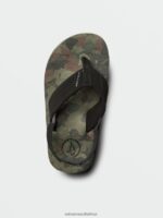Z0ZR081316 Dark Camo Boys Victor Sandals Volcom Footwear - Image 3