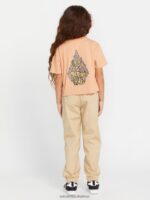 Z0ZR081320 Clay Girls Pocket Dial Tee Volcom Clothing - Image 2
