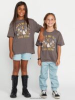 Z0ZR081321 Slate Grey Girls Truly Stoked Boyfriend Tee Volcom Clothing - Image 15