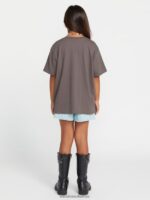 Z0ZR081321 Slate Grey Girls Truly Stoked Boyfriend Tee Volcom Clothing - Image 8