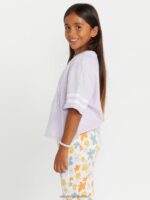 Z0ZR081322 Light Purple Girls Truly Stoked Tee Volcom Clothing - Image 4