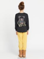 Z0ZR081327 Black Girls Werkin Doubles Long Sleeve Tee Volcom Clothing - Image 2