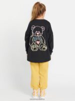 Z0ZR081327 Black Girls Werkin Doubles Long Sleeve Tee Volcom Clothing - Image 11
