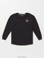 Z0ZR081327 Black Girls Werkin Doubles Long Sleeve Tee Volcom Clothing - Image 13