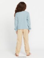 Z0ZR081328 Smokey Blue Girls Thermality Long Sleeve Tee Volcom Clothing - Image 2
