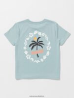 Z0ZR081332 Smokey Blue Girls Last Party Tee Volcom Clothing - Image 5