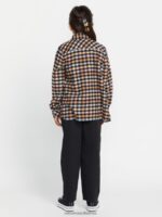 Z0ZR081333 Winter Orchid Girls Getting Rad Plaid Long Sleeve Shirt Volcom Clothing - Image 2