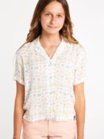 Z0ZR081334 Star White Girls Stickerbook Top Volcom Clothing - Image 6