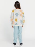 Z0ZR081337 Star White Girls Daizy Wheel Sweater Volcom Clothing - Image 2