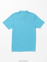 Z0ZR08133 Turkish Blue Men Wowzer Polo Short Sleeve Shirt Volcom Clothing - Image 2