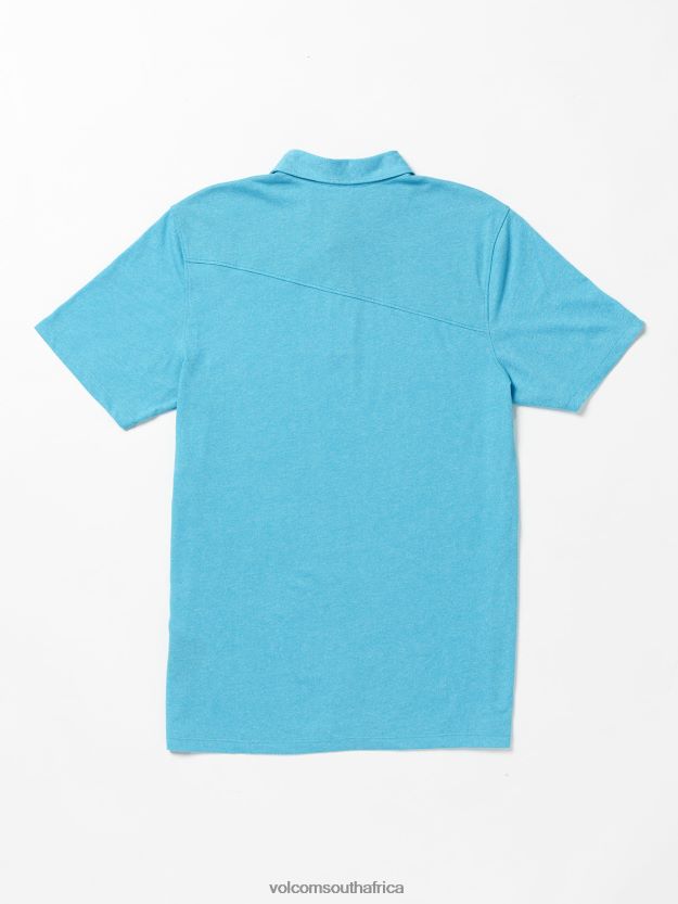 Z0ZR08133 Turkish Blue Men Wowzer Polo Short Sleeve Shirt Volcom Clothing - Image 2