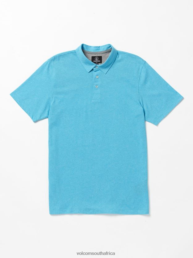 Z0ZR08133 Turkish Blue Men Wowzer Polo Short Sleeve Shirt Volcom Clothing - Image 1