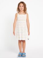 Z0ZR081342 Star White Girls Stickerbook Dress Volcom Clothing - Image 2