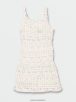 Z0ZR081342 Star White Girls Stickerbook Dress Volcom Clothing - Image 4