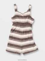 Z0ZR081343 Slate Grey Girls Towely Time Romper Volcom Clothing - Image 3