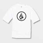 Z0ZR081357 White Kids Lido Solid Short Sleeve Shirt Volcom Surf