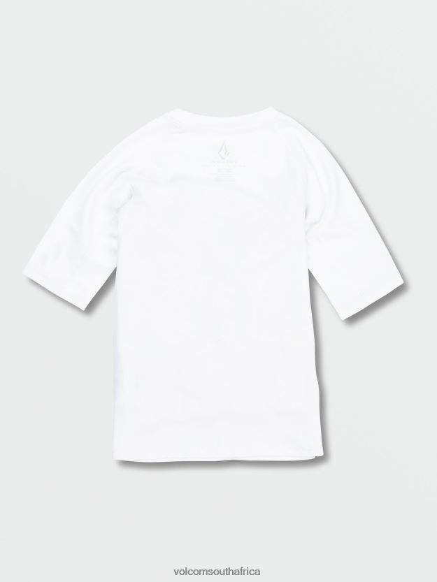 Z0ZR081357 White Kids Lido Solid Short Sleeve Shirt Volcom Surf - Image 3