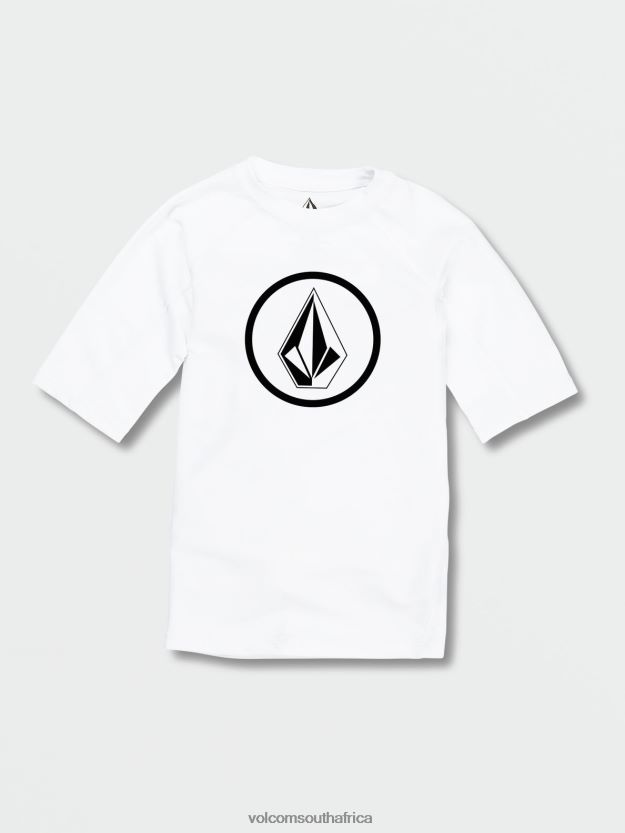 Z0ZR081357 White Kids Lido Solid Short Sleeve Shirt Volcom Surf - Image 1