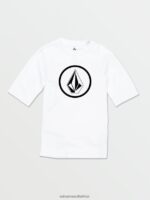 Z0ZR081359 White Kids Lido Solid Short Sleeve Tee Volcom Surf