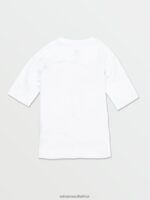 Z0ZR081359 White Kids Lido Solid Short Sleeve Tee Volcom Surf - Image 3