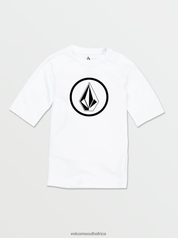 Z0ZR081359 White Kids Lido Solid Short Sleeve Tee Volcom Surf - Image 1