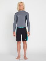 Z0ZR081363 Charcoal Kids Modulator 2mm Long Sleeve Wetsuit Jacket Volcom Surf