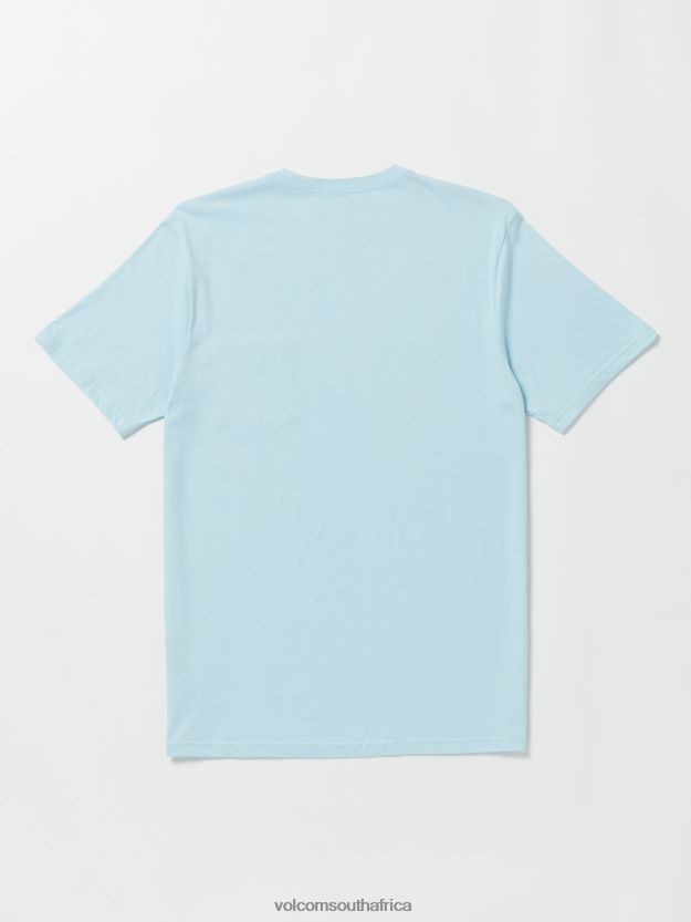 Z0ZR0813 Misty Blue Men Solid Short Sleeve Pocket Tee Volcom Clothing - Image 2