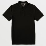 Z0ZR08140 Black Men Wowzer Polo Short Sleeve Shirt Volcom Clothing