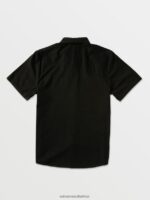 Z0ZR08141 New Black Men Everett Oxford Short Sleeve Shirt Volcom Clothing - Image 2