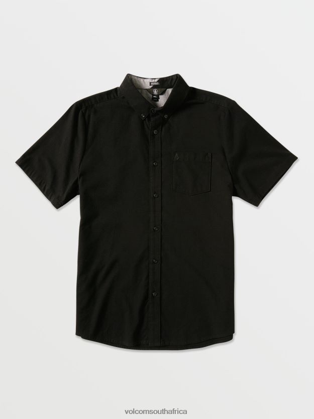 z0zr08141_new_black_men_everett_oxford_short_sleeve_shirt_volcom_clothing.jpg Z0ZR08141 New Black Men Everett Oxford Short Sleeve Shirt Volcom Clothing - Image 1