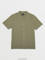 Z0ZR08148 Army Green Combo Men Hobarstone Short Sleeve Shirt Volcom Clothing