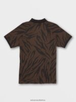 Z0ZR08155 Tobacco Men Ralphie Polo Short Sleeve Shirt Volcom Clothing - Image 6