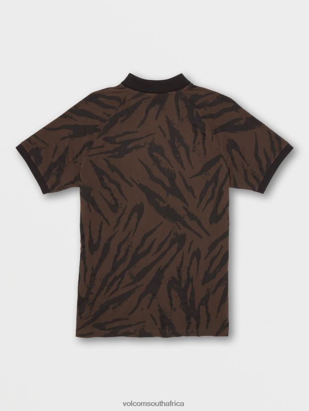 Z0ZR08155 Tobacco Men Ralphie Polo Short Sleeve Shirt Volcom Clothing - Image 6