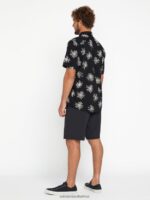 Z0ZR08156 Black Men Lazy Dazey Short Sleeve Shirt Volcom Clothing - Image 2