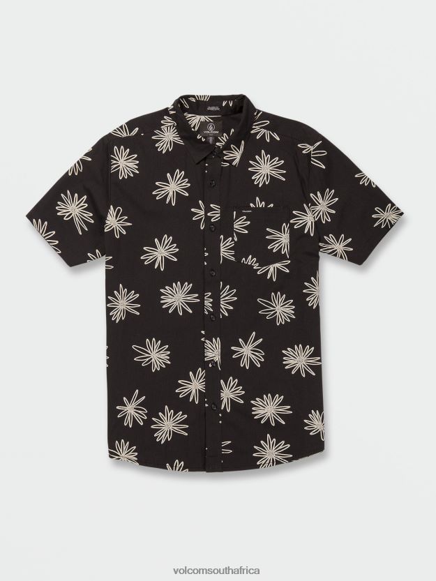 Z0ZR08156 Black Men Lazy Dazey Short Sleeve Shirt Volcom Clothing - Image 4