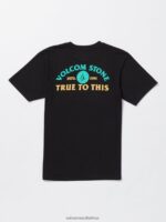 Z0ZR0815 Black Men Marcher Short Sleeve Tee Volcom Clothing - Image 2