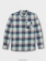 Z0ZR08166 Navy Men Glenstone Long Sleeve Shirt Volcom Clothing - Image 2