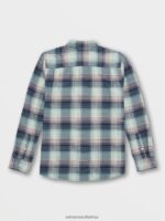 Z0ZR08166 Navy Men Glenstone Long Sleeve Shirt Volcom Clothing - Image 4